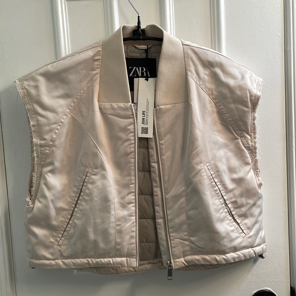 Satin vest from Zara